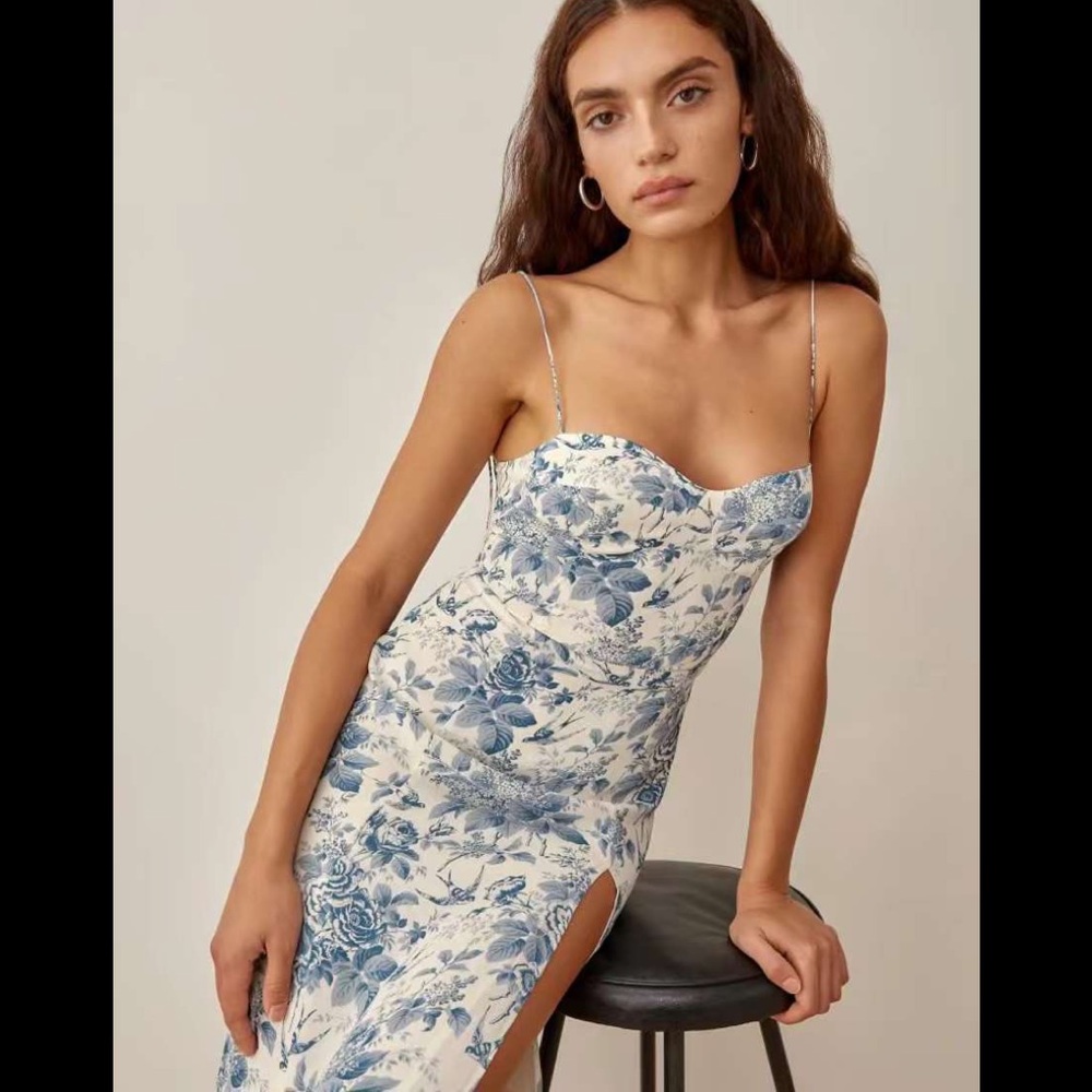 Reformation juliette Dress   Pompadour    authentic - Picture 3 of 16